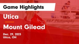 Utica  vs Mount Gilead  Game Highlights - Dec. 29, 2023
