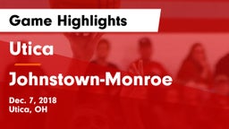 Utica  vs Johnstown-Monroe  Game Highlights - Dec. 7, 2018