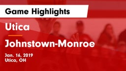 Utica  vs Johnstown-Monroe  Game Highlights - Jan. 16, 2019