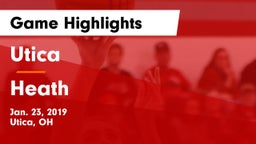Utica  vs Heath  Game Highlights - Jan. 23, 2019