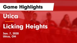 Utica  vs Licking Heights  Game Highlights - Jan. 7, 2020