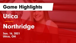 Utica  vs Northridge  Game Highlights - Jan. 16, 2021
