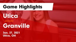 Utica  vs Granville  Game Highlights - Jan. 27, 2021