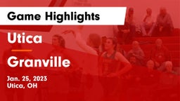 Utica  vs Granville  Game Highlights - Jan. 25, 2023