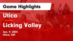Utica  vs Licking Valley  Game Highlights - Jan. 9, 2024