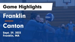 Franklin  vs Canton   Game Highlights - Sept. 29, 2023