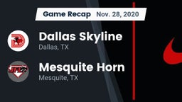 Recap: Dallas Skyline  vs. Mesquite Horn  2020