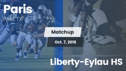 Matchup: Paris  vs. Liberty-Eylau HS 2016