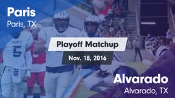 Matchup: Paris  vs. Alvarado  2016