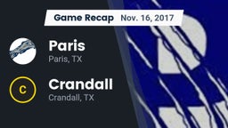 Recap: Paris  vs. Crandall  2017