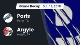 Recap: Paris  vs. Argyle  2018