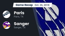 Recap: Paris  vs. Sanger  2018