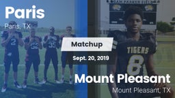 Matchup: Paris  vs. Mount Pleasant  2019