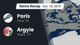 Recap: Paris  vs. Argyle  2019