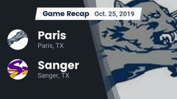 Recap: Paris  vs. Sanger  2019