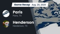Recap: Paris  vs. Henderson  2020