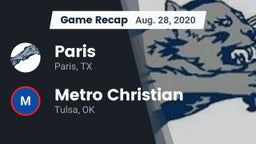Recap: Paris  vs. Metro Christian  2020