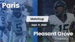 Matchup: Paris  vs. Pleasant Grove  2020