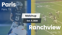 Matchup: Paris  vs. Ranchview  2020
