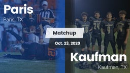 Matchup: Paris  vs. Kaufman  2020