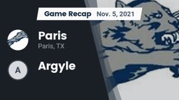 Recap: Paris  vs. Argyle  2021