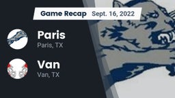 Recap: Paris  vs. Van  2022