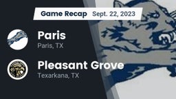 Recap: Paris  vs. Pleasant Grove  2023