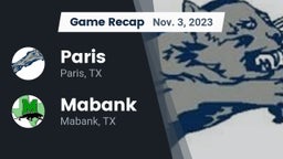 Recap: Paris  vs. Mabank  2023
