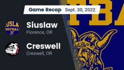 Recap: Siuslaw  vs. Creswell  2022