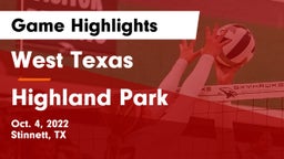 West Texas  vs Highland Park  Game Highlights - Oct. 4, 2022