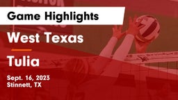 West Texas  vs Tulia  Game Highlights - Sept. 16, 2023