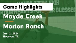 Mayde Creek  vs Morton Ranch  Game Highlights - Jan. 2, 2024