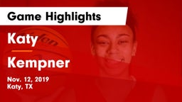 Katy  vs Kempner  Game Highlights - Nov. 12, 2019