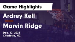 Ardrey Kell  vs Marvin Ridge  Game Highlights - Dec. 12, 2023