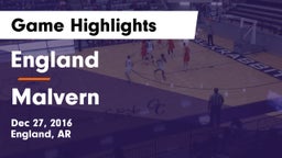 England  vs Malvern Game Highlights - Dec 27, 2016
