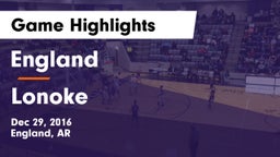England  vs Lonoke Game Highlights - Dec 29, 2016