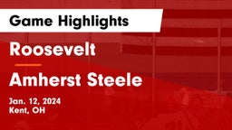 Roosevelt  vs Amherst Steele  Game Highlights - Jan. 12, 2024