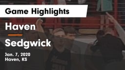 Haven  vs Sedgwick  Game Highlights - Jan. 7, 2020