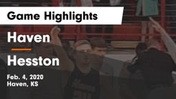 Haven  vs Hesston  Game Highlights - Feb. 4, 2020