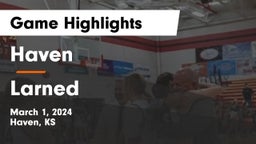 Haven  vs Larned  Game Highlights - March 1, 2024