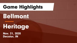 Bellmont  vs Heritage  Game Highlights - Nov. 21, 2020