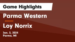 Parma Western  vs Loy Norrix  Game Highlights - Jan. 3, 2024