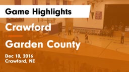 Crawford  vs Garden County  Game Highlights - Dec 10, 2016