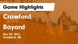 Crawford  vs Bayard  Game Highlights - Dec 03, 2016