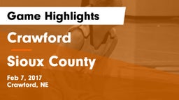 Crawford  vs Sioux County Game Highlights - Feb 7, 2017