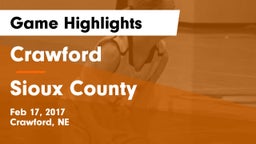 Crawford  vs Sioux County Game Highlights - Feb 17, 2017