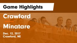 Crawford  vs Minatare Game Highlights - Dec. 12, 2017