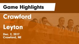 Crawford  vs Leyton  Game Highlights - Dec. 2, 2017