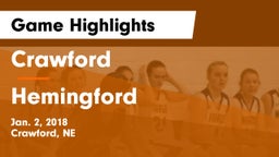 Crawford  vs Hemingford  Game Highlights - Jan. 2, 2018