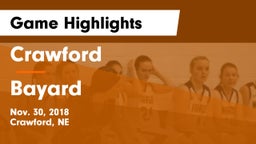 Crawford  vs Bayard  Game Highlights - Nov. 30, 2018